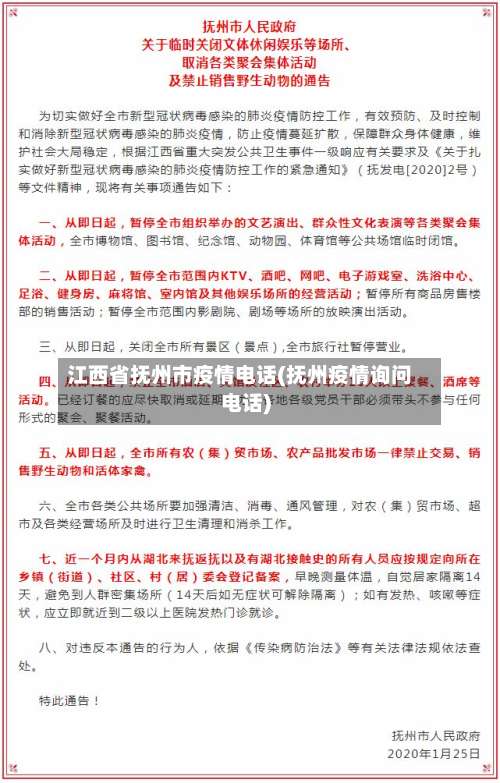 江西省抚州市疫情电话(抚州疫情询问电话)-第1张图片