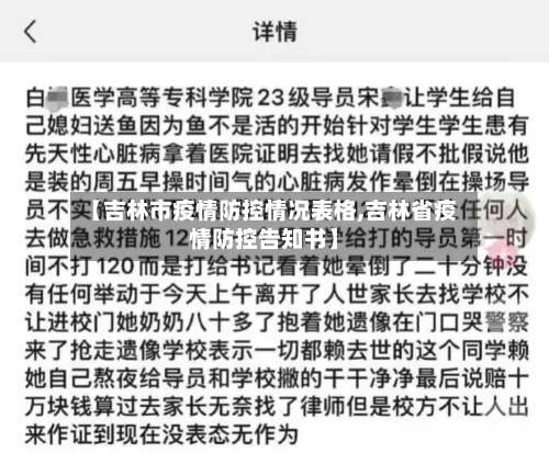 【吉林市疫情防控情况表格,吉林省疫情防控告知书】-第1张图片