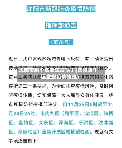 沈阳市哪个区发生疫情了(沈阳哪个区发现疫情轨迹)-第1张图片